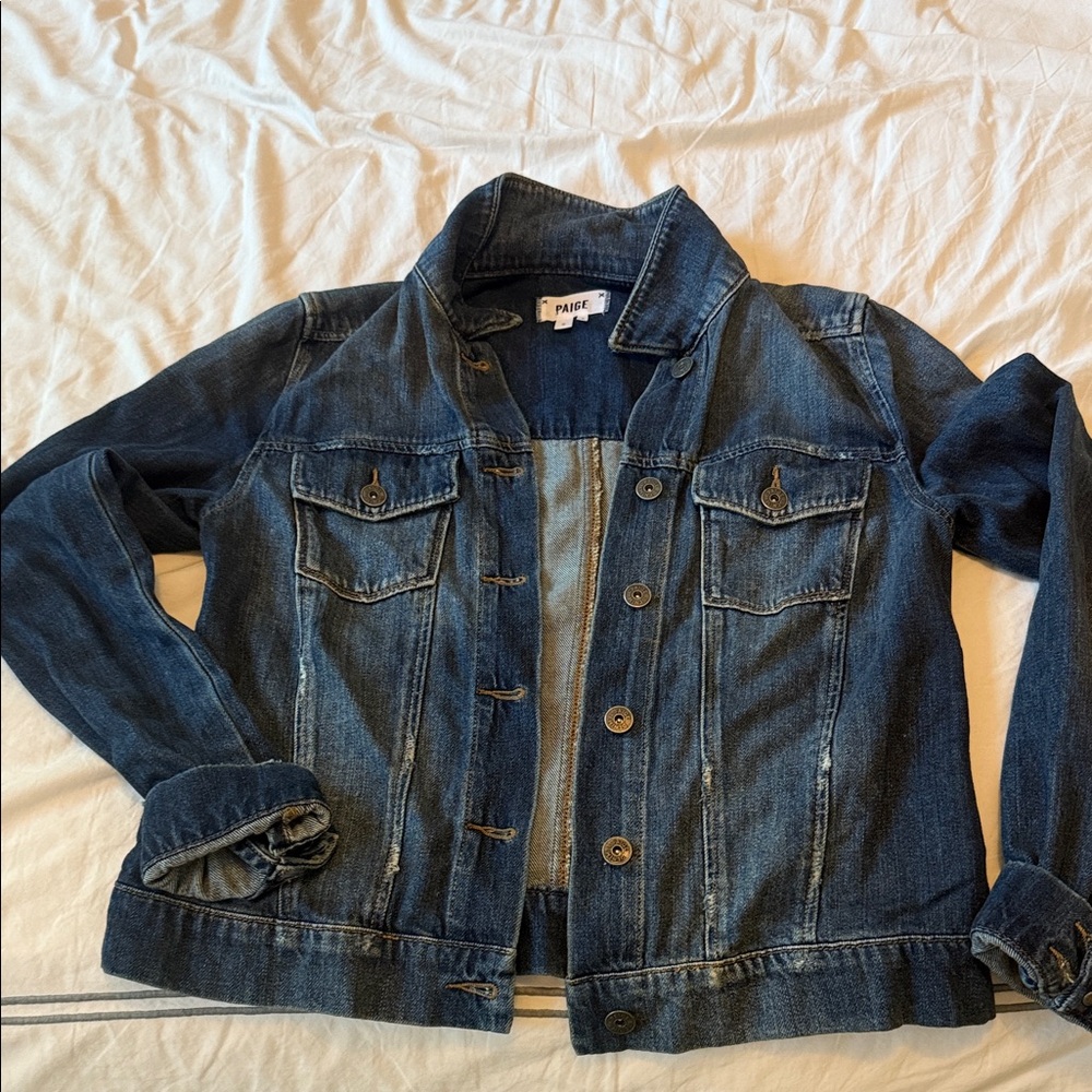 PAIGE Women's Dark Blue Jean Jacket